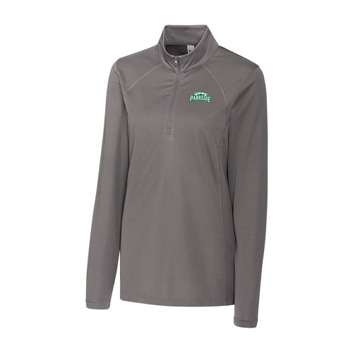  C&B Womens Titan Grey Clique Ice Pique Half Zip - Primary Athletic Mark 2