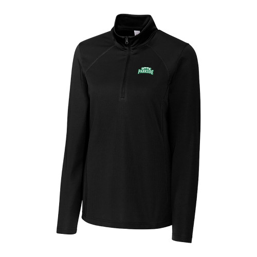  C&B Womens Black Clique Ice Pique Half Zip - Primary Athletic Mark 2