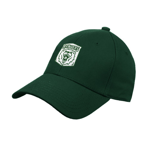  Dark Green Structured Adjustable Pro Style Hat - Primary Athletic Mark