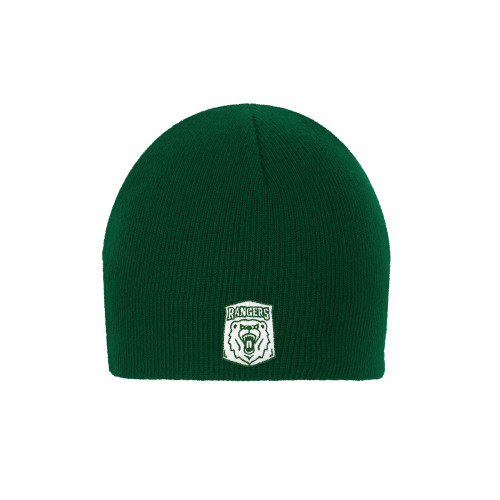  Dark Green Knit Beanie - Primary Athletic Mark