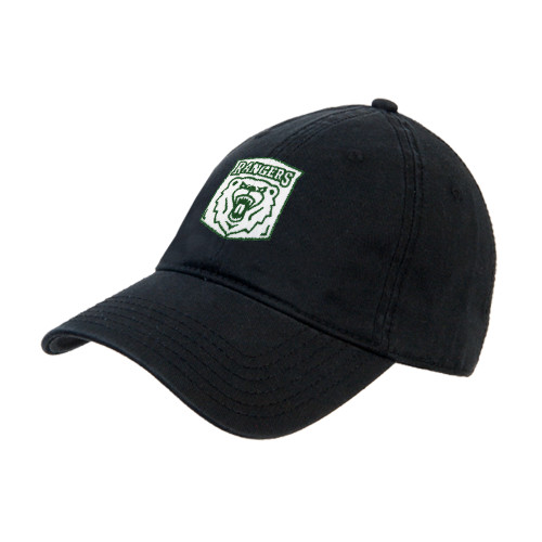  Black Unstructured Adjustable Low Profile Hat - Primary Athletic Mark