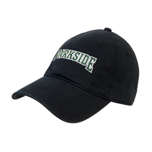  Black Unstructured Adjustable Low Profile Hat - Parkside Wordmark