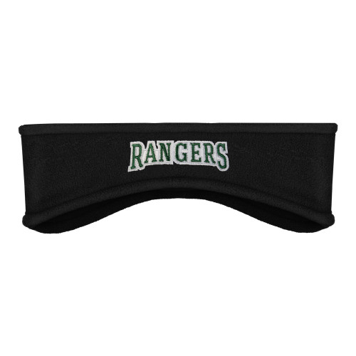  Black Stretch Fleece Headband - Rangers Wordmark