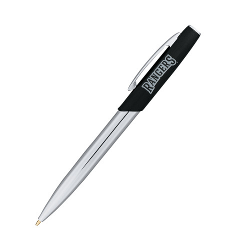  Geneva Black Twist Pen - Rangers Wordmark Engraved