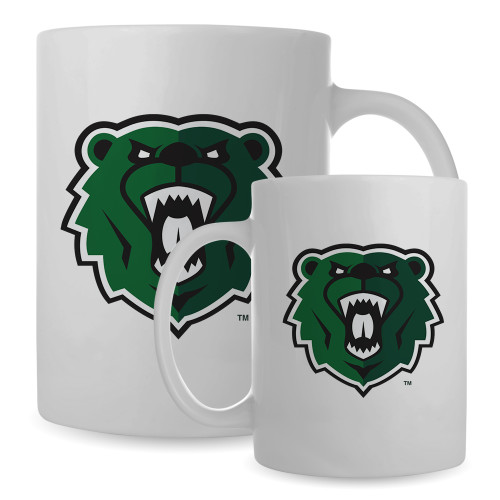  Full Color White Mug 15oz - Athletic Bear Head