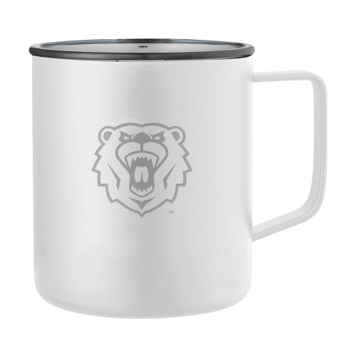  Rover Camp Vacuum Insulated White Mug 14oz - Athletic Bear Head Engraved