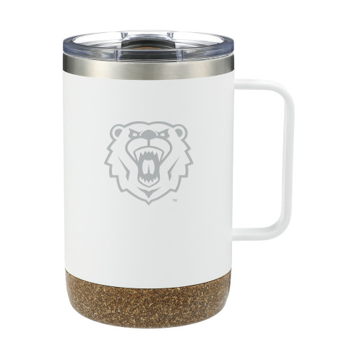  Valhalla Vacuum Insulated Camp White Mug 14oz - Athletic Bear Head Engraved