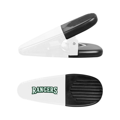  White Crocodile Clip/Magnet - Rangers Wordmark