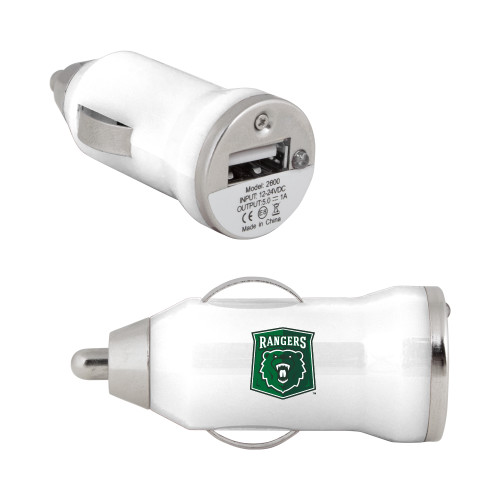  On the Go White Car Charger - Primary Athletic Mark