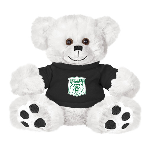  Plush Big Paw 8 1/2 inch White Bear w/Black Shirt - Primary Athletic Mark