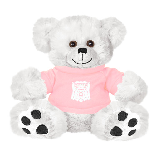  Plush Big Paw 8 1/2 inch White Bear w/Pink Shirt - Primary Athletic Mark