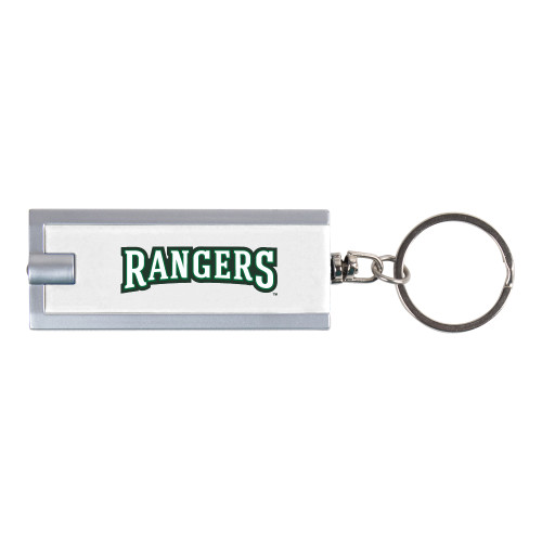  Turbo White Flashlight Key Holder - Rangers Wordmark