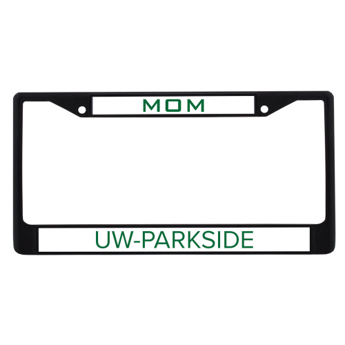  Mom Metal License Plate Frame in Black - UW Parkside Wordmark