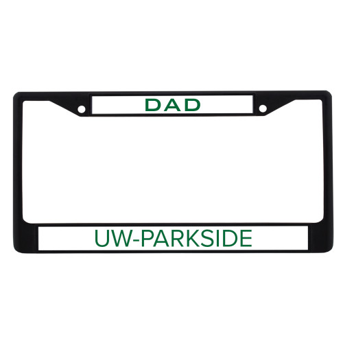  Dad Metal License Plate Frame in Black - UW Parkside Wordmark