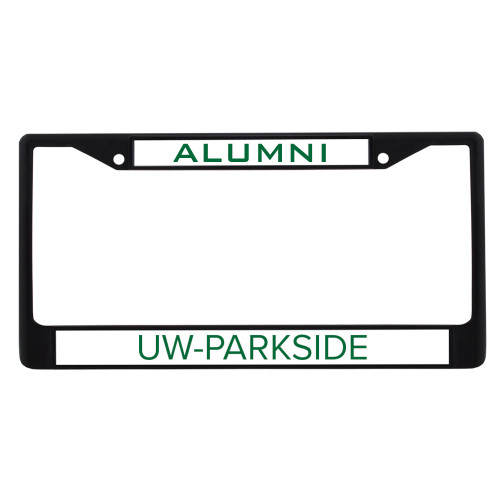  Alumni Metal License Plate Frame in Black - UW Parkside Wordmark