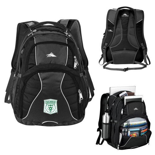 High Sierra Black Swerve Computer Backpack - Primary Athletic Mark