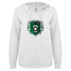 Thumbnail image for  ENZA Womens White V Notch Raw Edge Fleece Hoodie