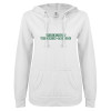 Thumbnail image for  ENZA Womens White V Notch Raw Edge Fleece Hoodie