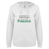 Thumbnail image for  ENZA Womens White V Notch Raw Edge Fleece Hoodie