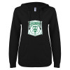 Thumbnail image for  ENZA Womens Black V Notch Raw Edge Fleece Hoodie