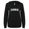 Thumbnail image for  ENZA Womens Black V Notch Raw Edge Fleece Hoodie