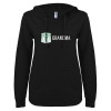 Thumbnail image for  ENZA Womens Black V Notch Raw Edge Fleece Hoodie