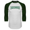 Thumbnail image for  White/Dark Green Raglan Baseball T Shirt