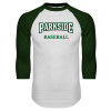 Thumbnail image for  White/Dark Green Raglan Baseball T Shirt