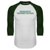 Thumbnail image for  White/Dark Green Raglan Baseball T Shirt
