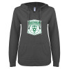 Thumbnail image for  ENZA Womens Dark Heather V Notch Raw Edge Fleece Hoodie
