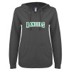 Thumbnail image for  ENZA Womens Dark Heather V Notch Raw Edge Fleece Hoodie