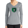 Thumbnail image for  Womens Grey Performance Long Sleeve V Neck Shirt