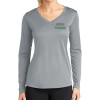 Thumbnail image for  Womens Grey Performance Long Sleeve V Neck Shirt