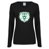 Thumbnail image for  Womens Black Long Sleeve V Neck Tee 