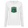 Thumbnail image for  Womens White Long Sleeve V Neck Tee