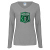 Thumbnail image for  Womens Grey Long Sleeve V Neck Tee 