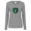 Thumbnail image for  Womens Grey Long Sleeve V Neck Tee 