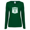 Thumbnail image for  Womens Dark Green Long Sleeve V Neck Tee 