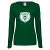 Thumbnail image for  Womens Dark Green Long Sleeve V Neck Tee 