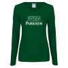 Thumbnail image for  Womens Dark Green Long Sleeve V Neck Tee 