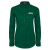 Thumbnail image for  Womens Dark Green Twill Button Down Long Sleeve 