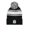 Thumbnail image for  Black/White Two Tone Knit Pom Beanie w/Cuff