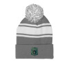 Thumbnail image for  Grey/White Two Tone Knit Pom Beanie w/Cuff