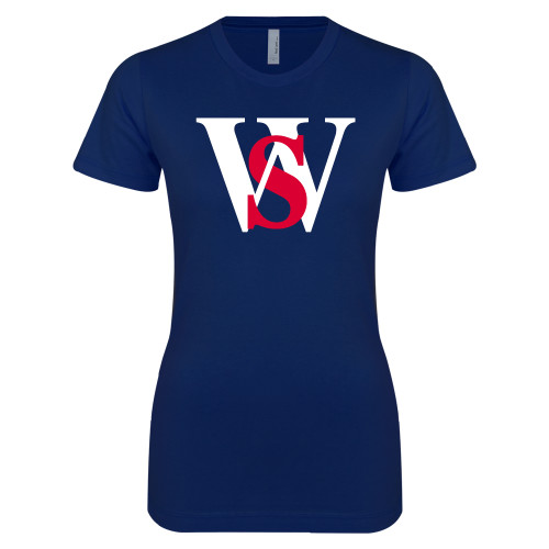  Next Level Womens Navy Boyfriend Tee - WS