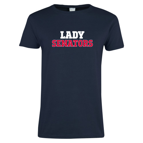  Womens Short Sleeve Navy Tee - Lady Senators