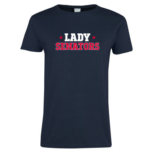  Womens Short Sleeve Navy Tee - Lady Senators