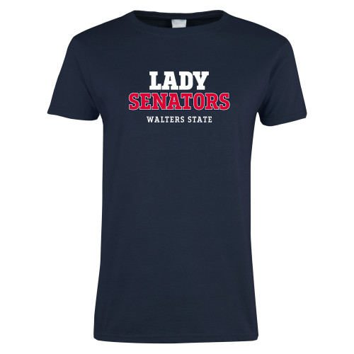  Womens Short Sleeve Navy Tee - Lady Senators College