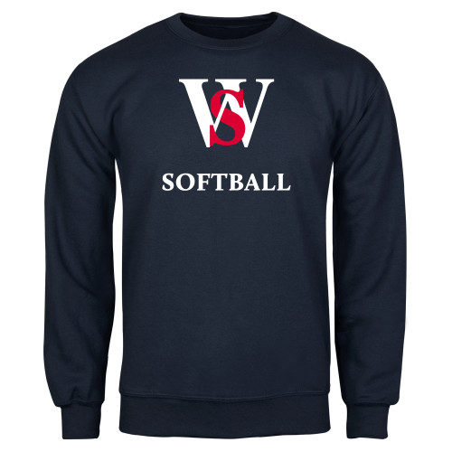  Navy Fleece Crew - WS Softball