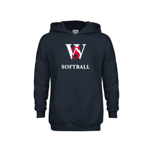  Youth Navy Fleece Hoodie - WS Softball