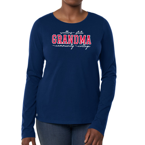  Fall Rush Ladies Navy Long Sleeve Tee - WSCC grandma
